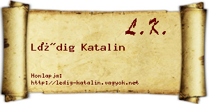 Lédig Katalin névjegykártya