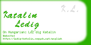 katalin ledig business card